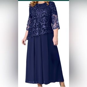 Navy blue dress, size XXL